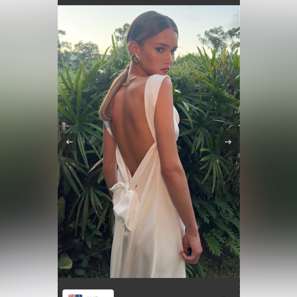Sisters The Label - Juliette Gown in Pearl Silk